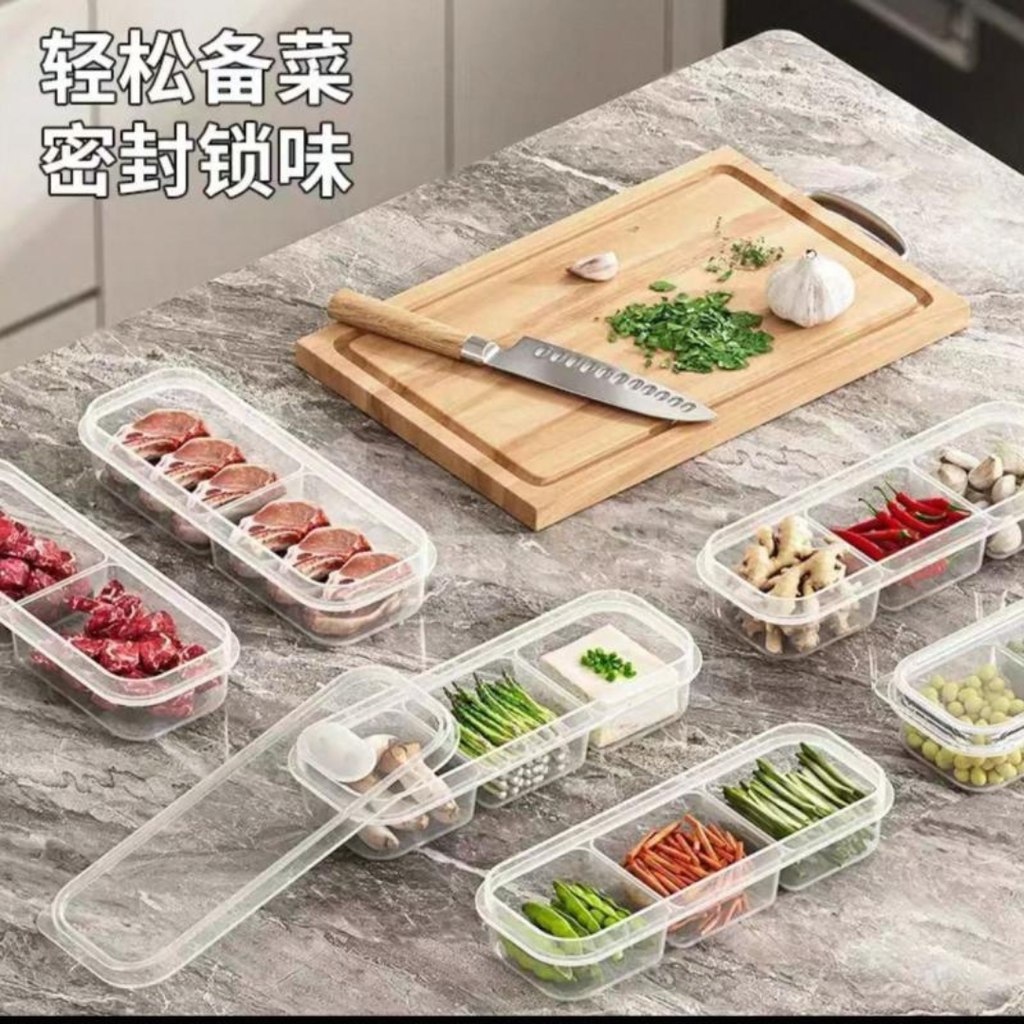 3 Portion Plastic Storage Box