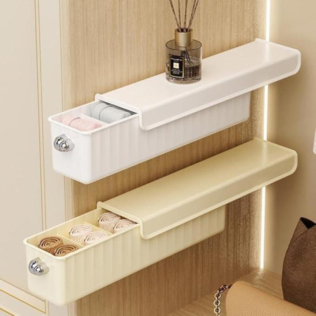 Wall Mounted Sock Storage Box with Drawer Compact Wardrobe