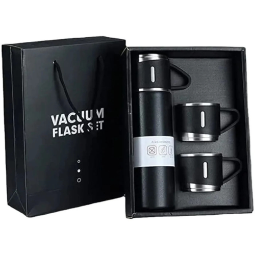 3 Cup 500ML Double-Layer Stainless Steel Vacuum Flask Set