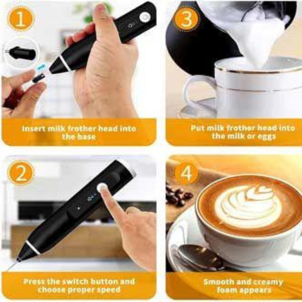 2 in 1 Electric Rechargeable Coffee Beater and Milk Frother-copy