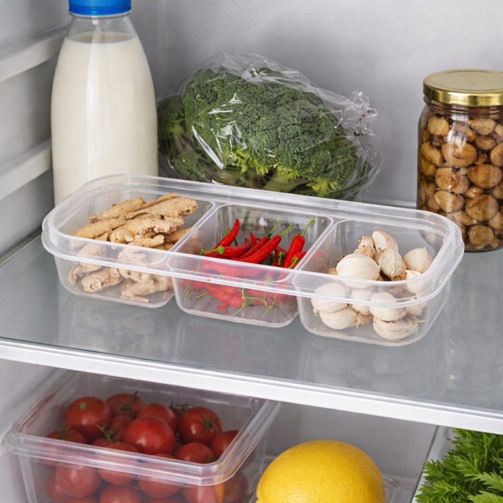 3 Portion Plastic Storage Box