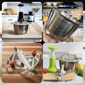 2.0Litre 4 Blades Premium Quality Meat and Vegetable Push Chopper,stainless steal