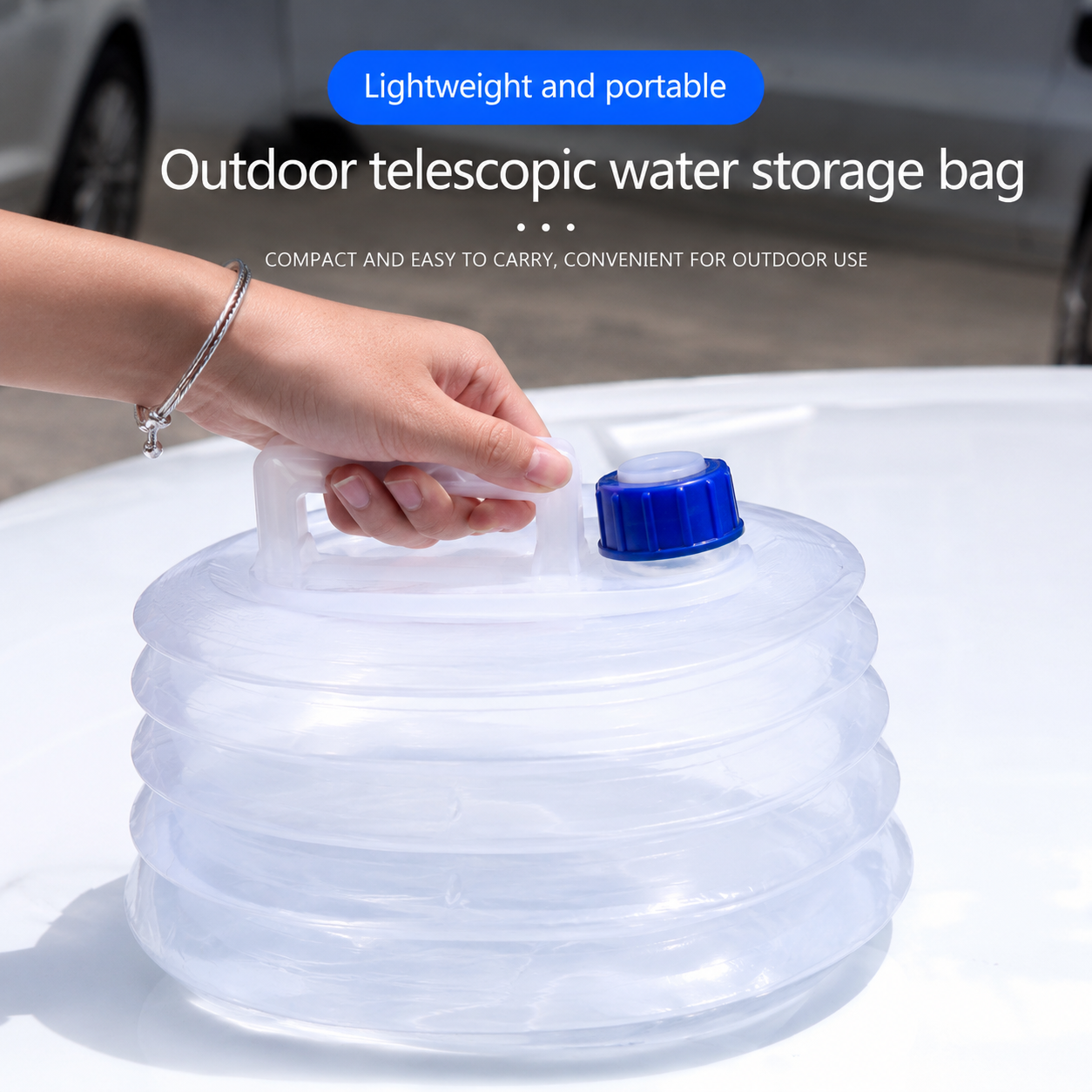5L Containers Folding Water Bucket Outdoor Camping Water Storage