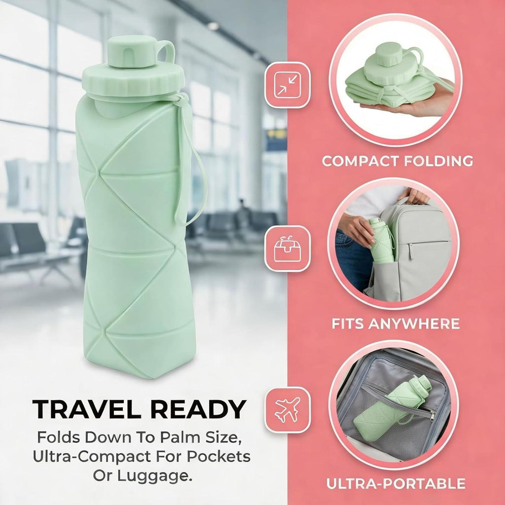 Collapsible Water Bottle Silicone Foldable Water