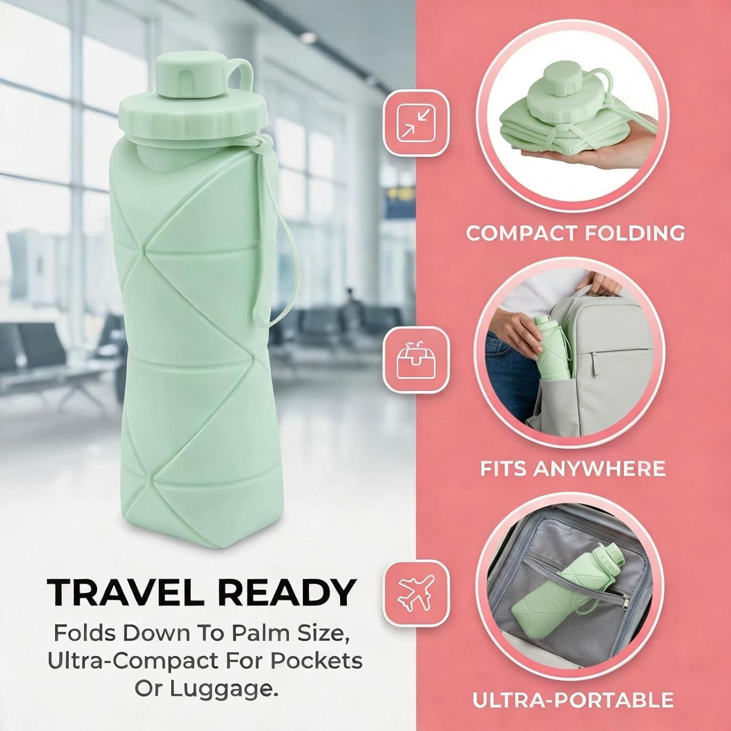 Collapsible Water Bottle Silicone Foldable Water
