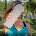 650ml Water Bottles For Girls Frosted Motivational Water Bottle