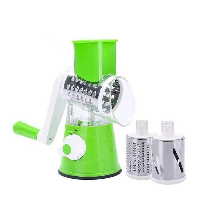 Multi-Functional Tabletop Drum Grater Manual Vegetable Cutter Slicer
