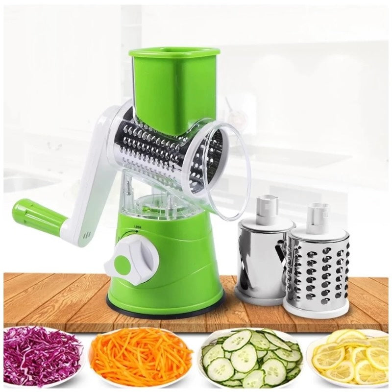 Multi-Functional Tabletop Drum Grater Manual Vegetable Cutter Slicer