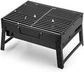 Folding Portable Outdoor Barbeque Charcoal Bbq Grill Oven Black Carbon Steel
