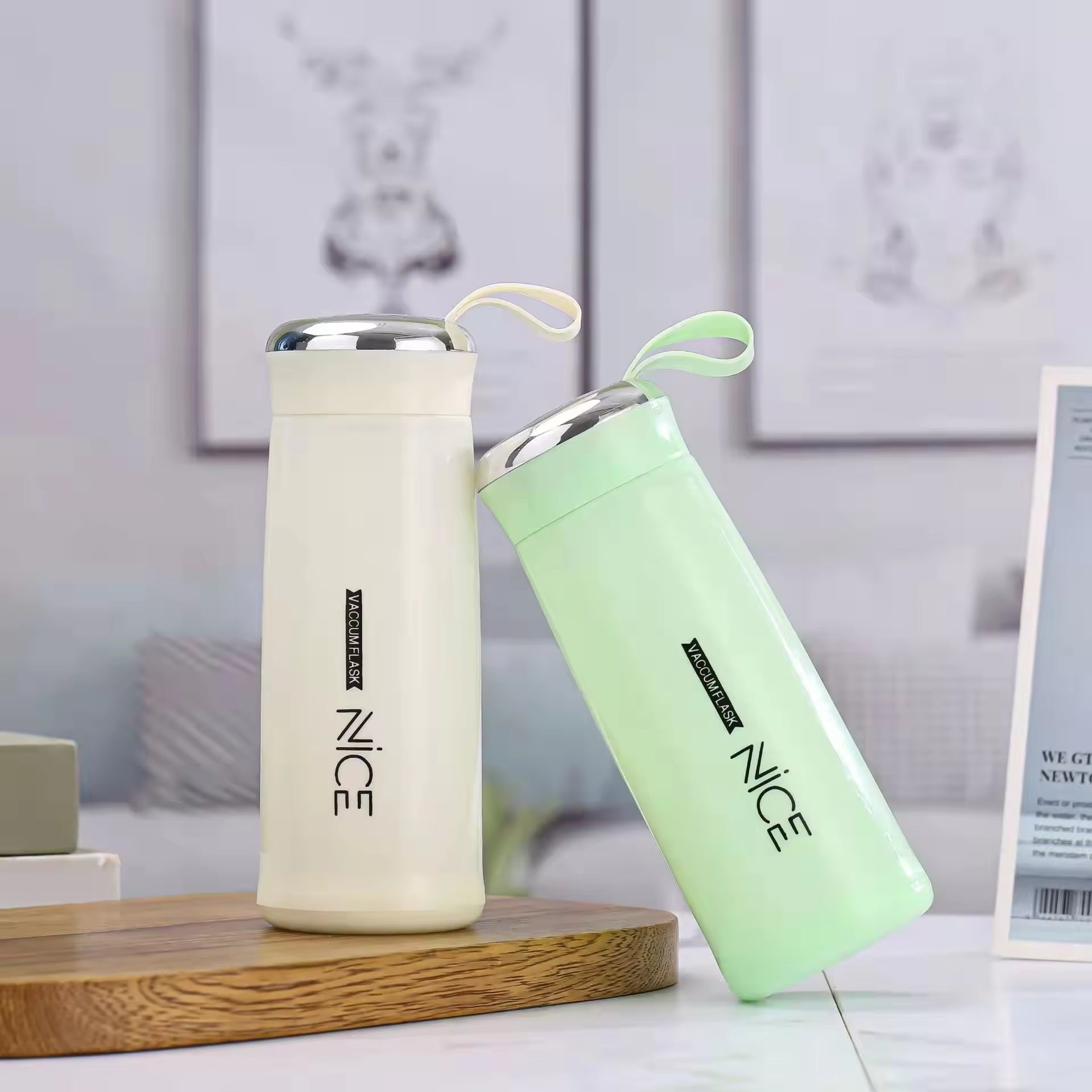 Girls Fashion | 400ml Mini Flask Glass Water Bottle