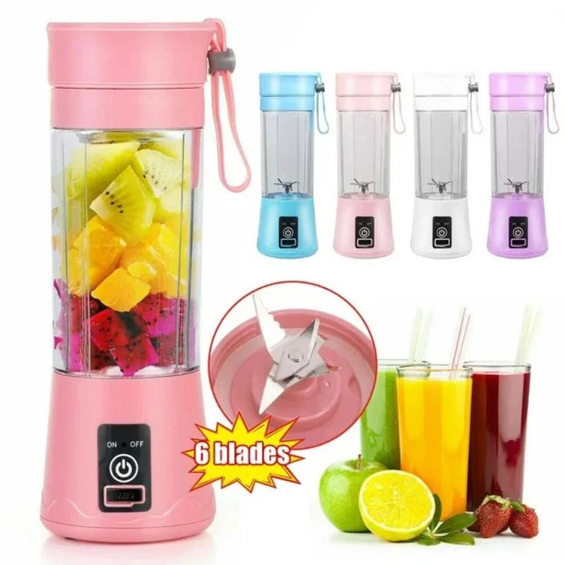 Portable 6-Blade USB Rechargeable Juicer