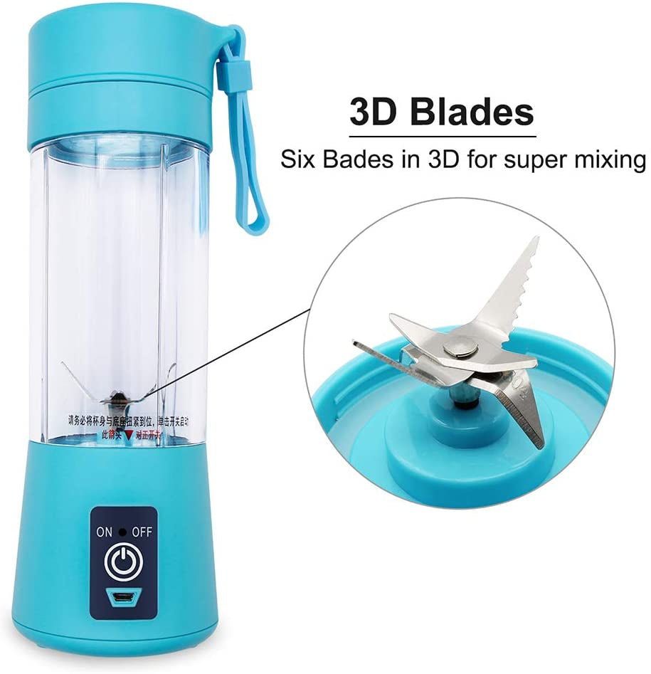 Portable 6-Blade USB Rechargeable Juicer
