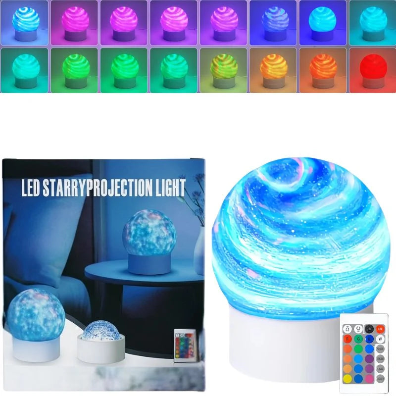 16 Colors RGB Night Light Projector | Bedroom Mood Lamp