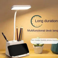 LED Study Lamp with Pen Holder & Phone Stand | Touch Dimmable Desk Light