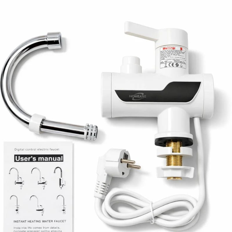 Electric Instant Heating Faucet | Digital Temperature Display | Plastic handle
