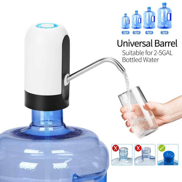 Portable Electric Automatic Water Pump & Dispenser | USB Rechargeable, Hygienic