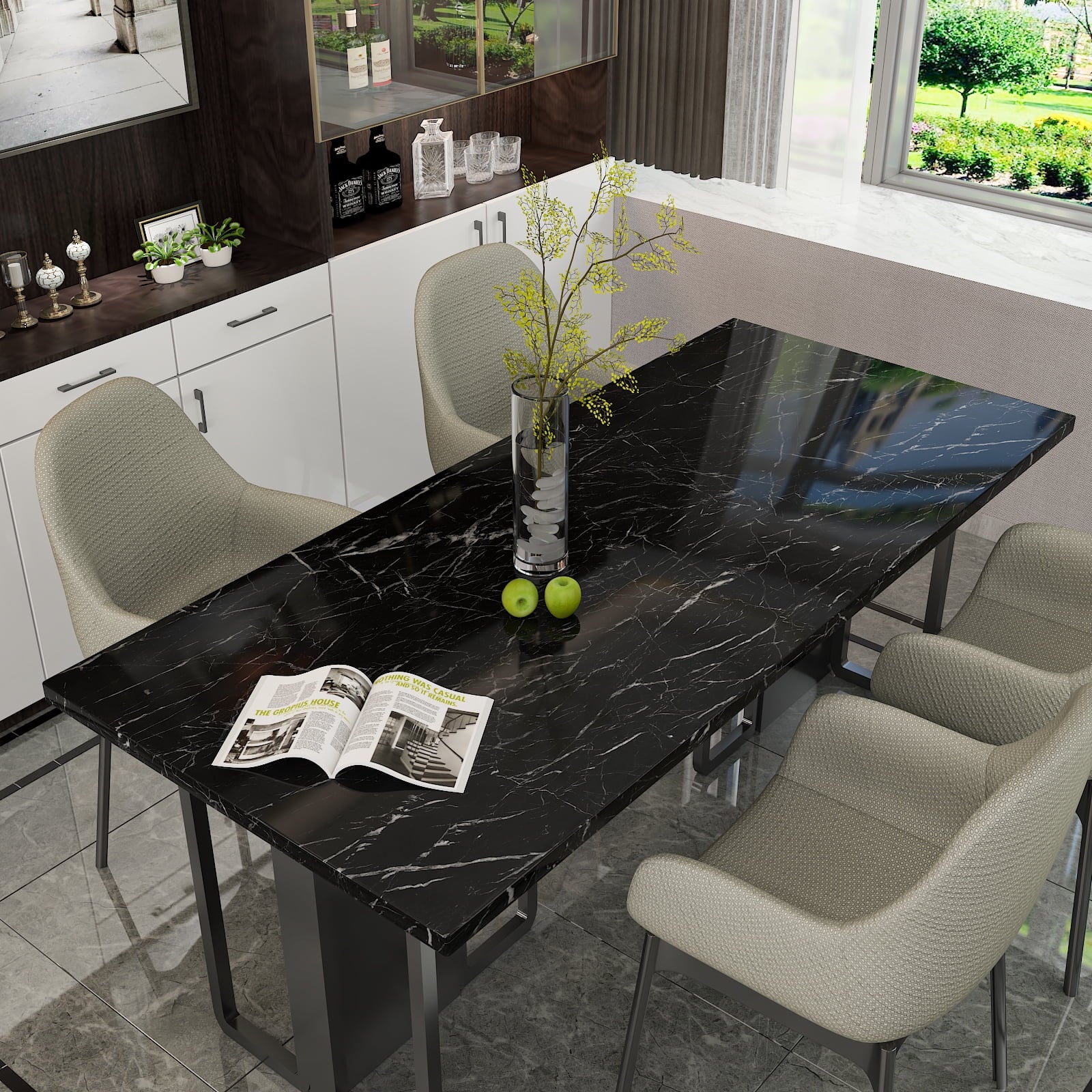 Marble Sheet Sticker 60x200cm | Waterproof Self-Adhesive PVC Wallpaper